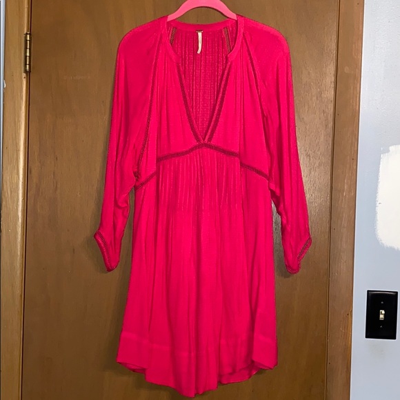 Free People Hot Pink Mini Dress - Picture 2 of 6